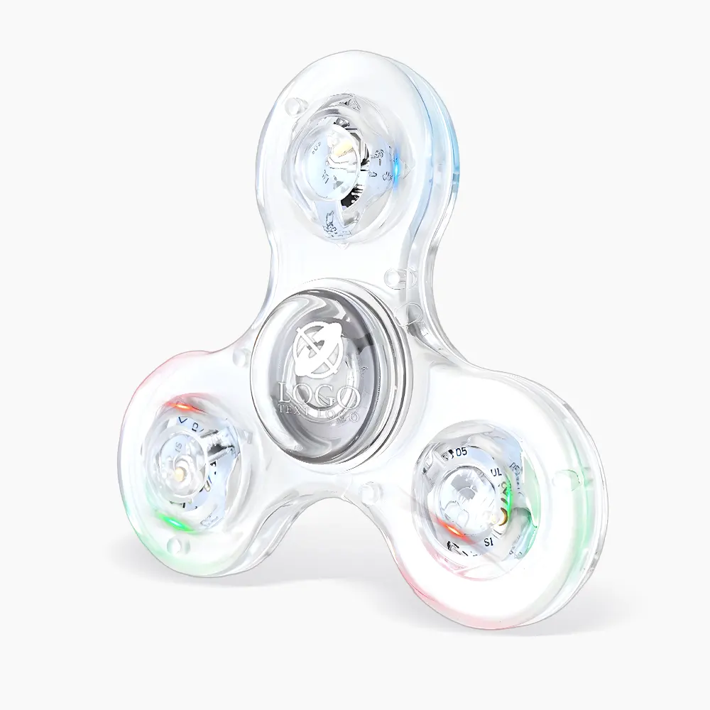 Custom Transparent LED Light Fidget Spinner Toys