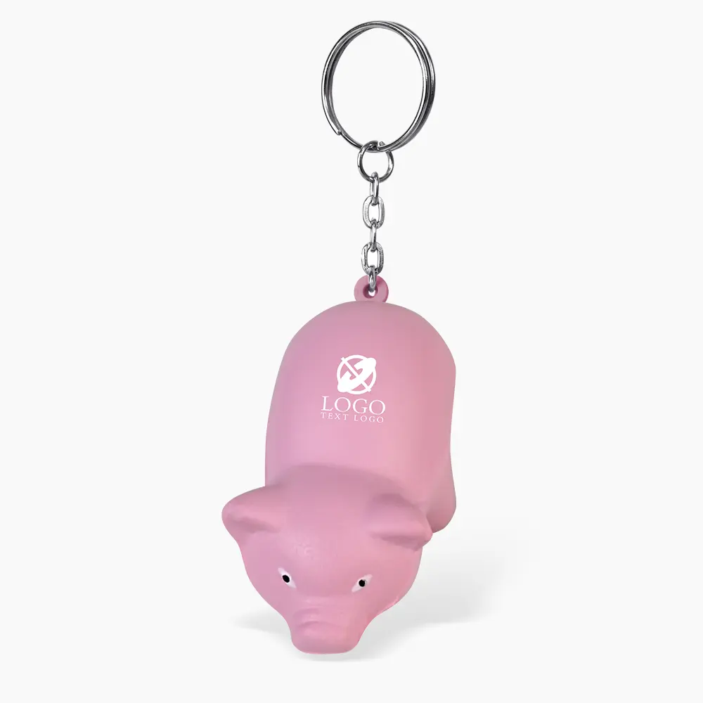 Winsome Pink Pig Stress Reliever Key Chain