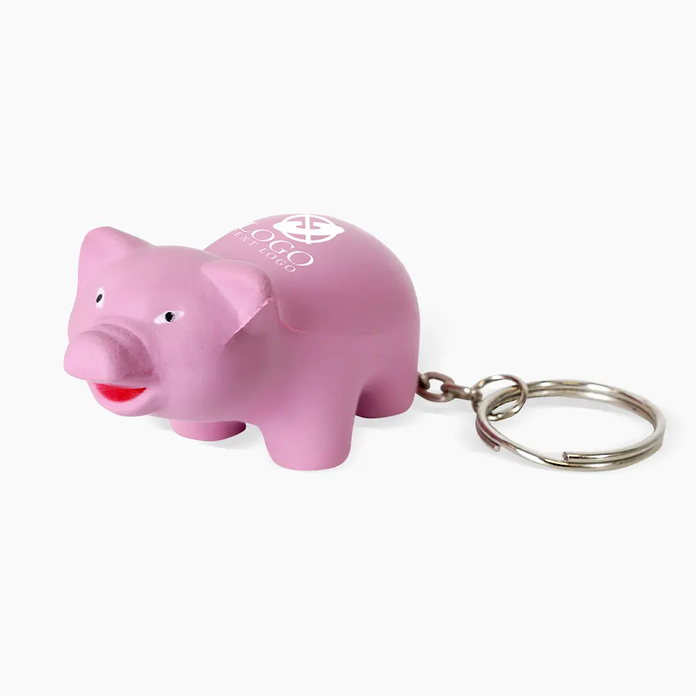 Winsome Pink Pig Stress Reliever Key Chain
