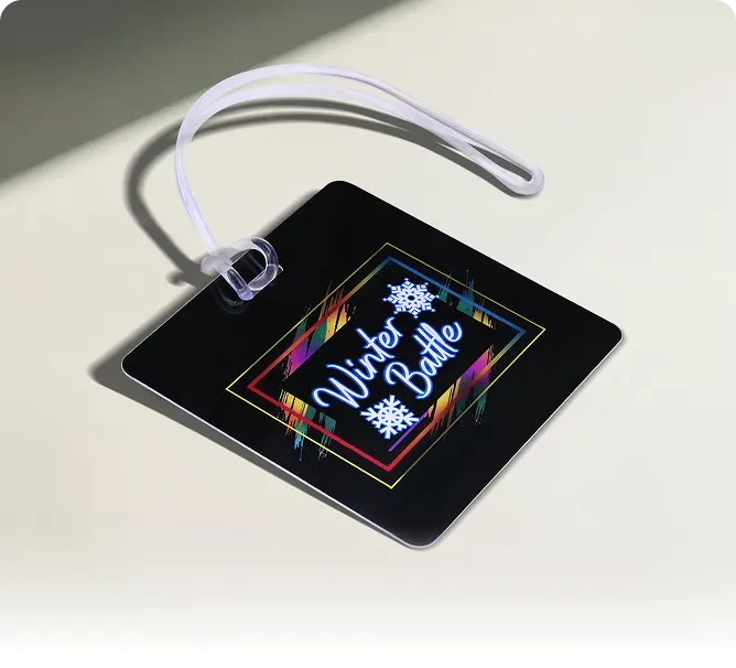 Custom Square Plastic Baggage Tags with Plastic Loops in Bulk Custom Square Plastic Baggage Tags with Plastic Loops in Bulk