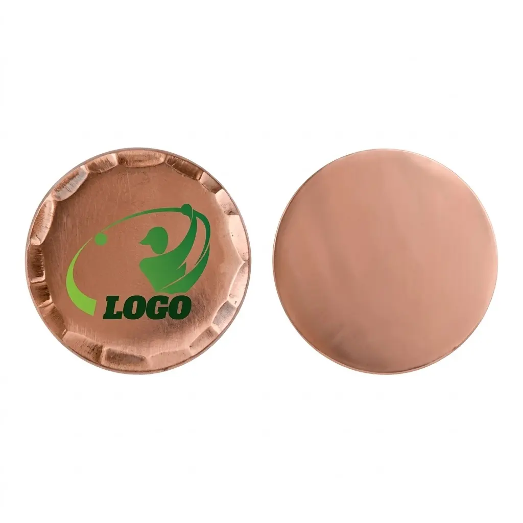 Hammered Styles Golf Antique Copper Ball Marker Hammered Styles Golf Antique Copper Ball Marker