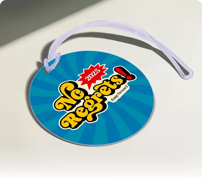 Personalized Circle Plastic Luggage Tags with Your Logo Personalized Circle Plastic Luggage Tags with Your Logo