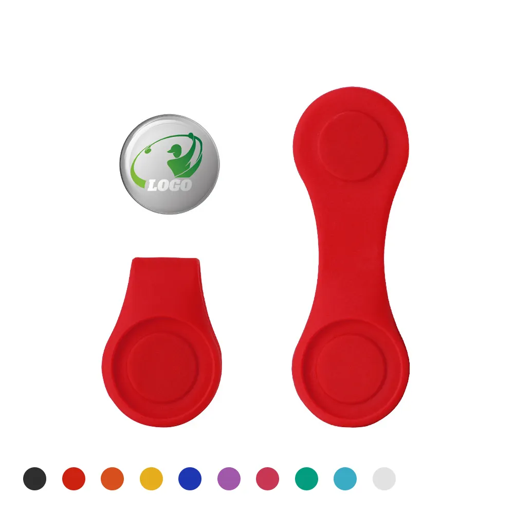 Golf Silicone Cap Clip with Ball Markers