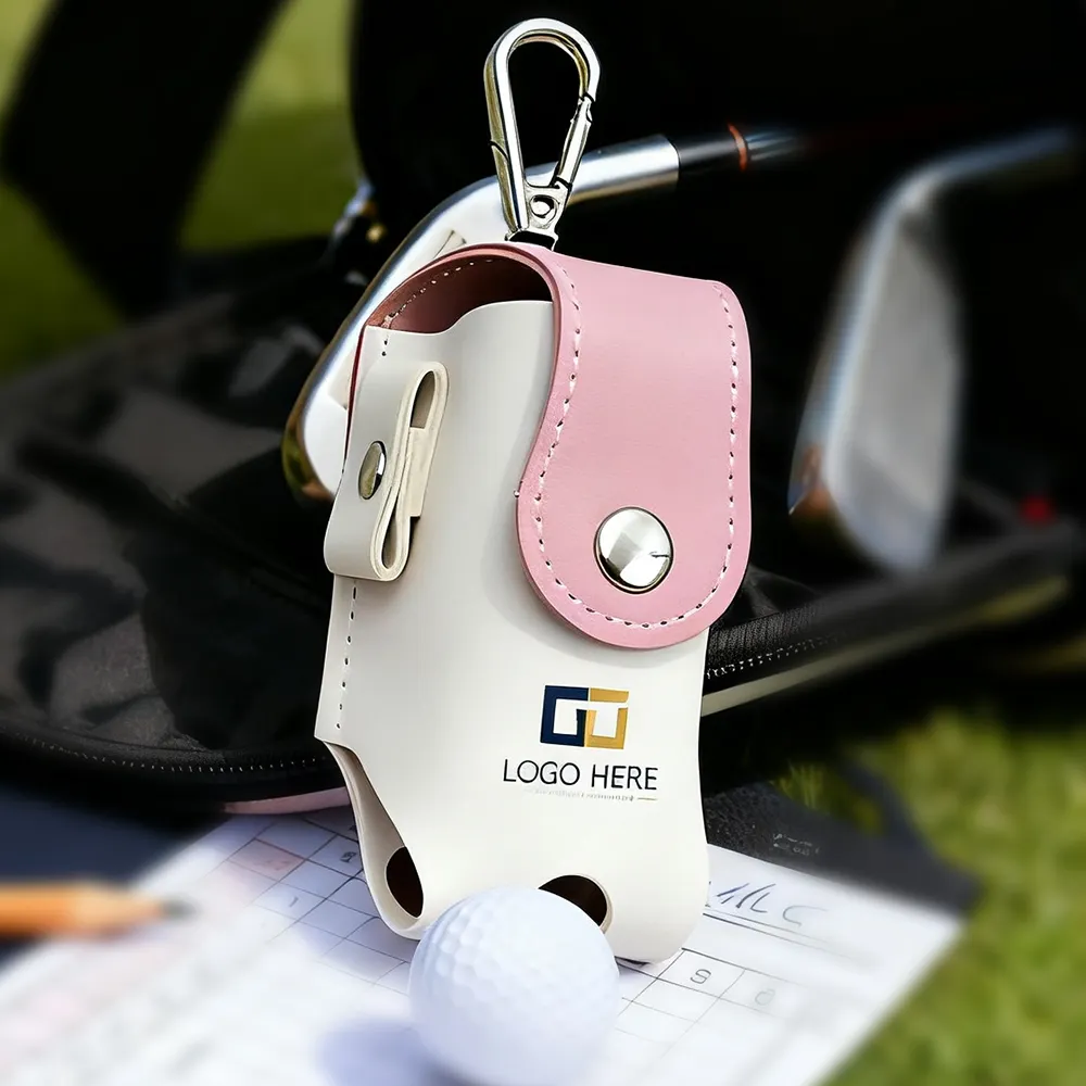 Promo Golf PU Leather Belt Bag With Keychain Promo Golf PU Leather Belt Bag With Keychain