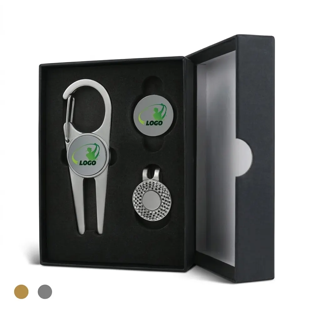 Deluxe Golf Divot Tool Set with Ball Markers Deluxe Golf Divot Tool Set with Ball Markers