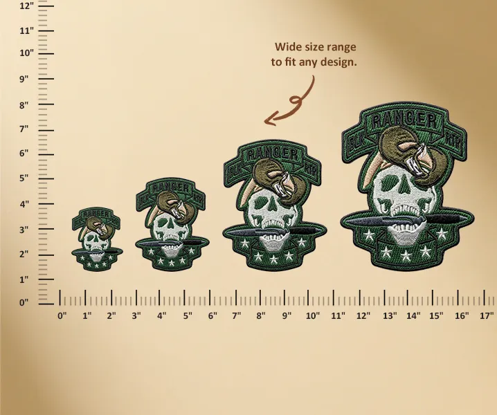 Custom Scout Patches Size Comparison