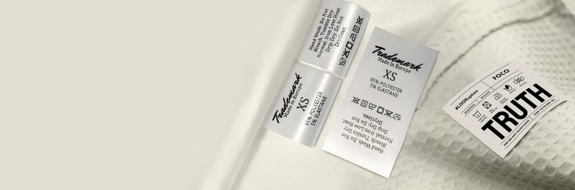 printed care labels