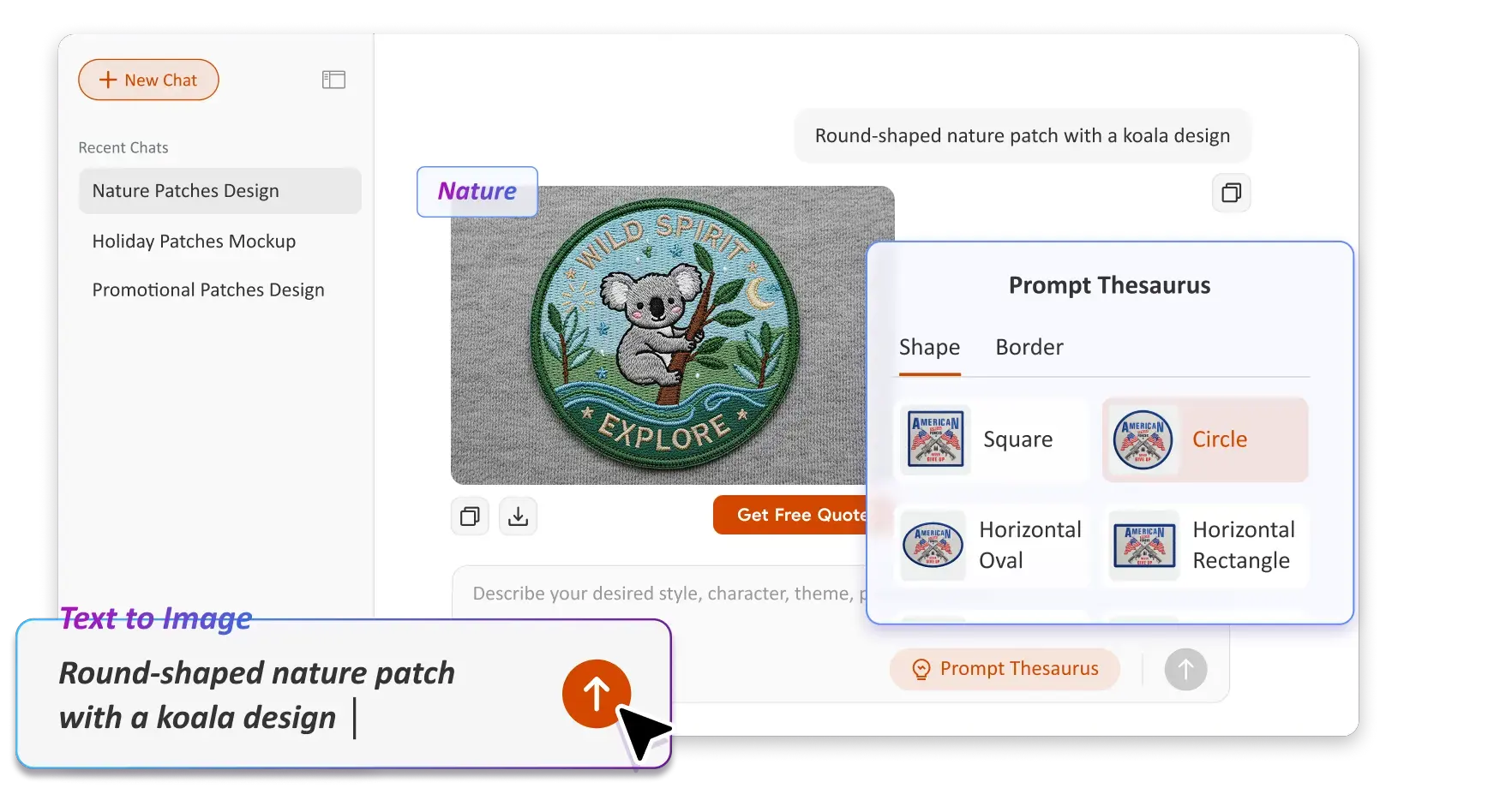 Free Text to Image Art AI Patch Generator Free Text to Image Art AI Patch Generator
