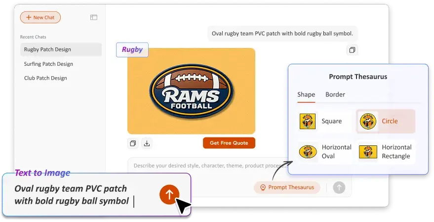Free Text to Image Art AI Patch Generator