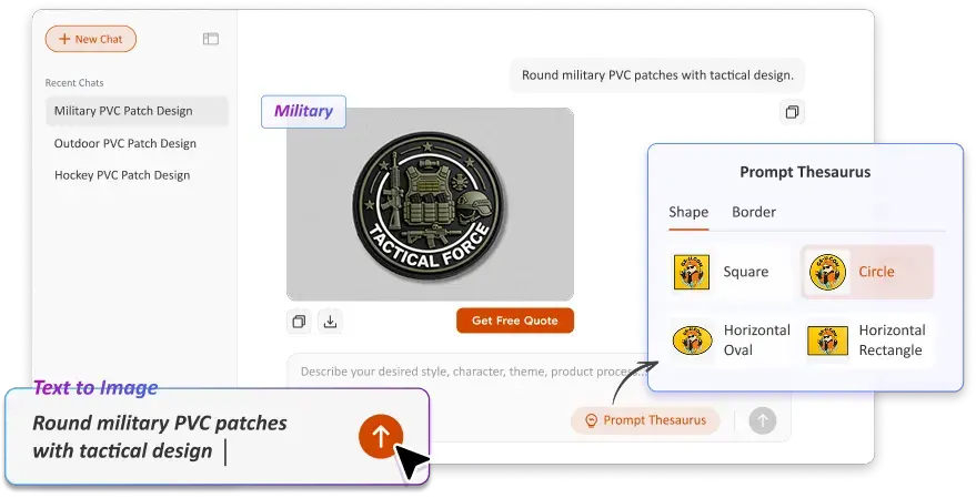 Free Text to Image Art AI Patch Generator