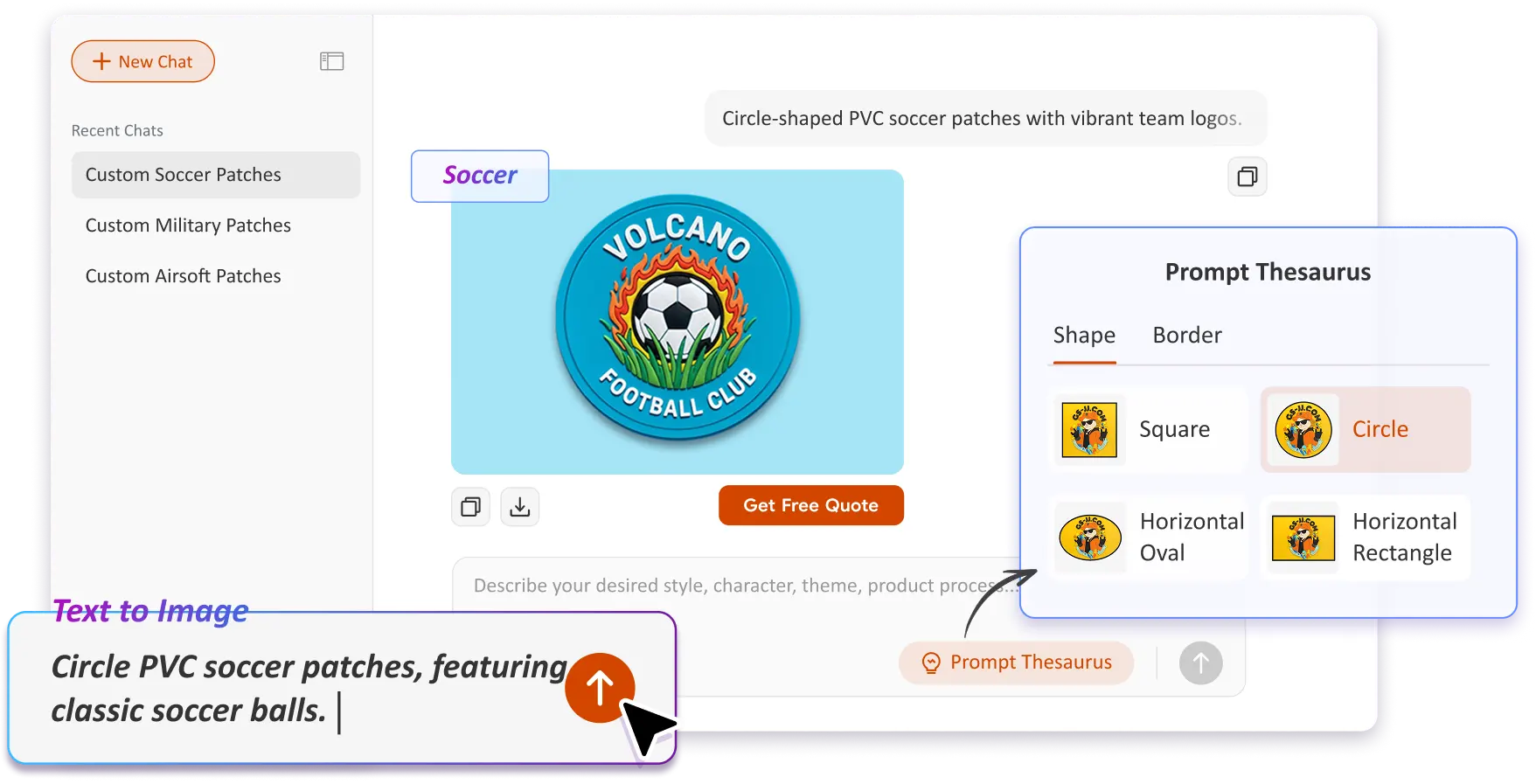 Free Text to Image Art AI Patch Generator