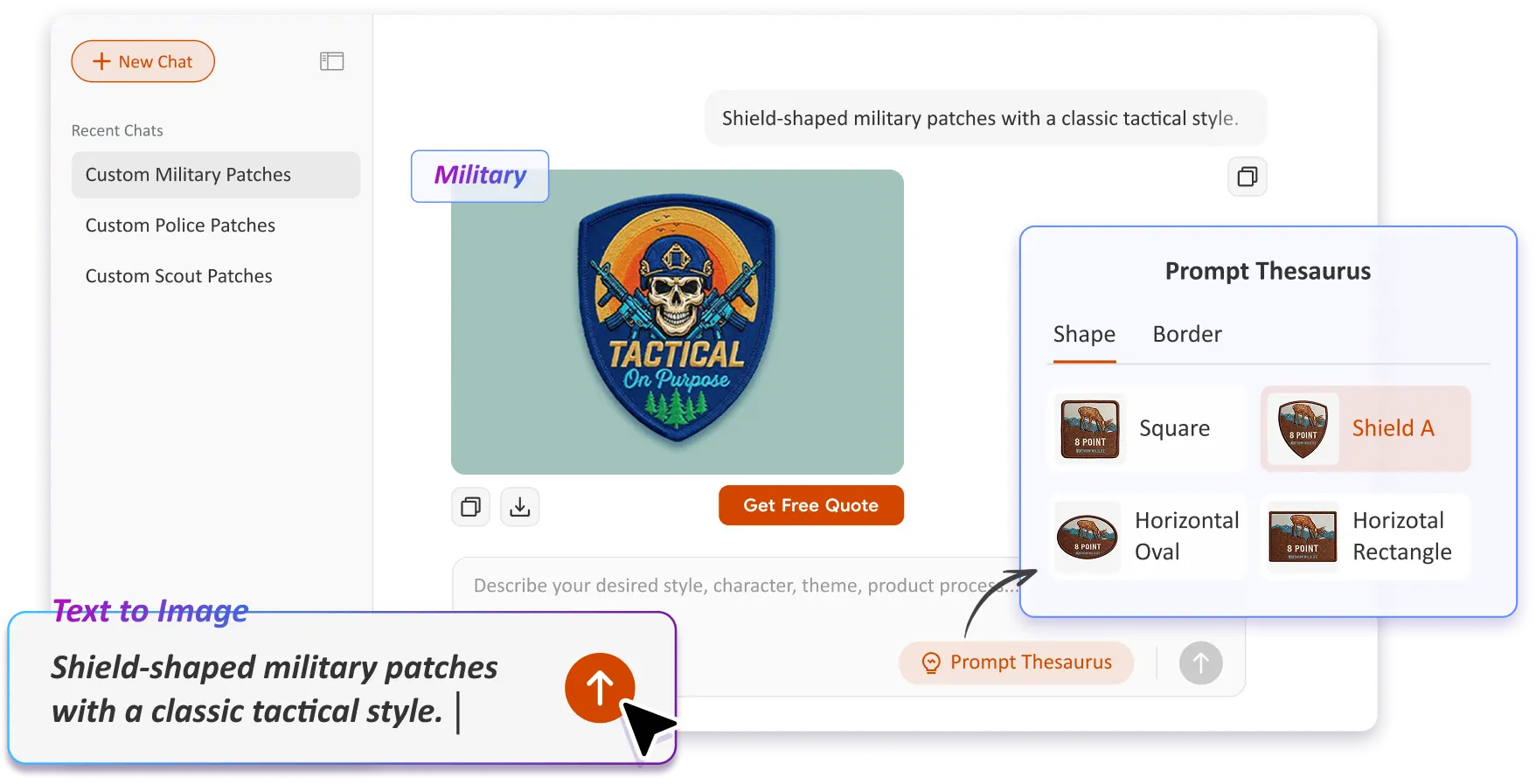 Free Text to Image Art AI Patch Generator Free Text to Image Art AI Patch Generator