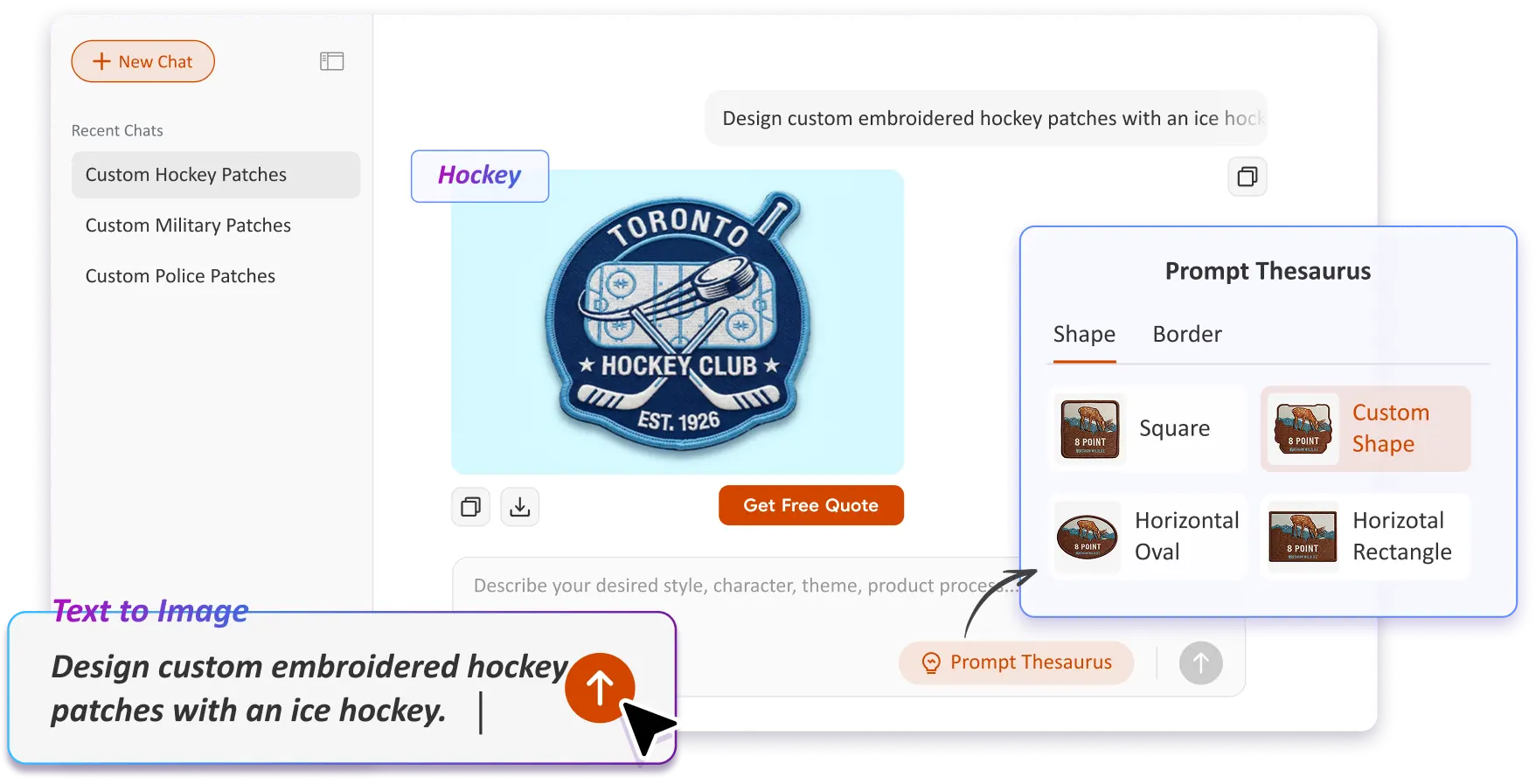 Free Text to Image Art AI Patch Generator Free Text to Image Art AI Patch Generator