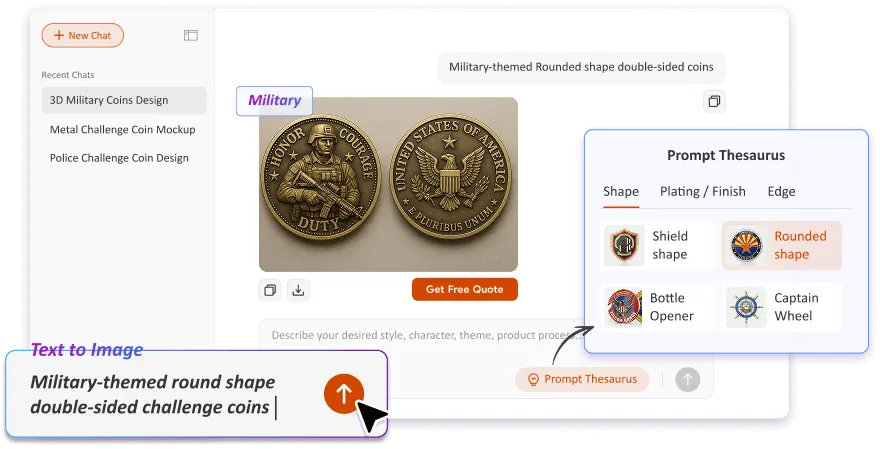 AI Challenge Coin Generator Free Text to Image Art AI Challenge Coin Generator