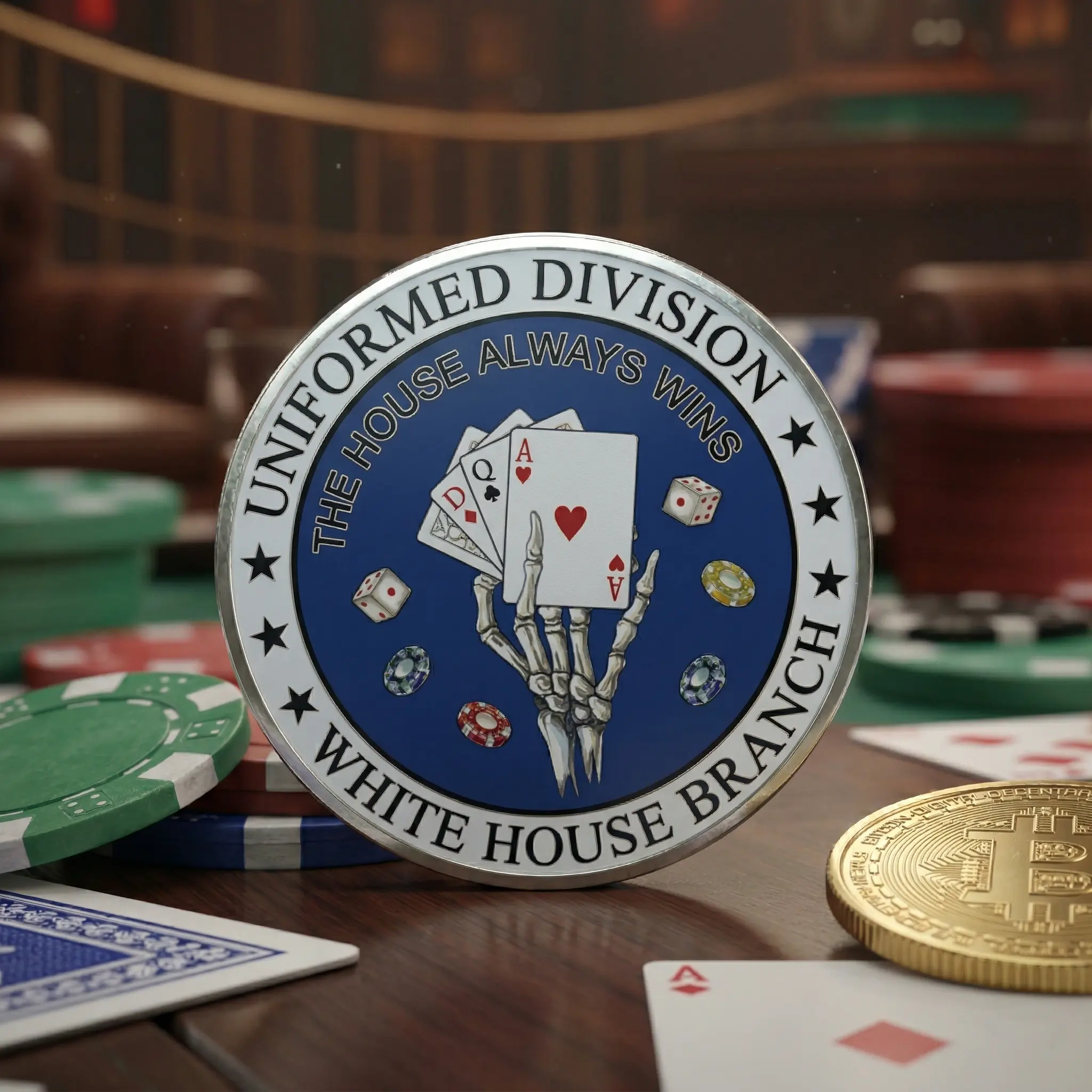 UV Printing Metal Poker Chip Challenge Coin