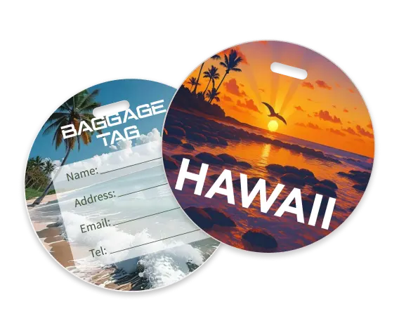 Personalized Hawaii Baggage Tags for Travel
