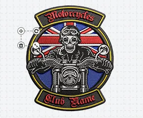 Embroidered Motorcycle Patches Template Embroidered Motorcycle Patches Template