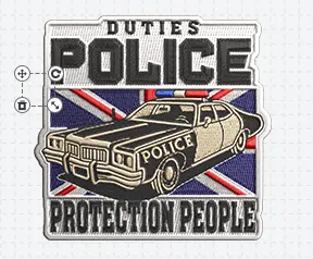 Custom Police Embroidery Patches Template