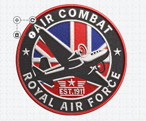 Air Force Embroidered Patches Template