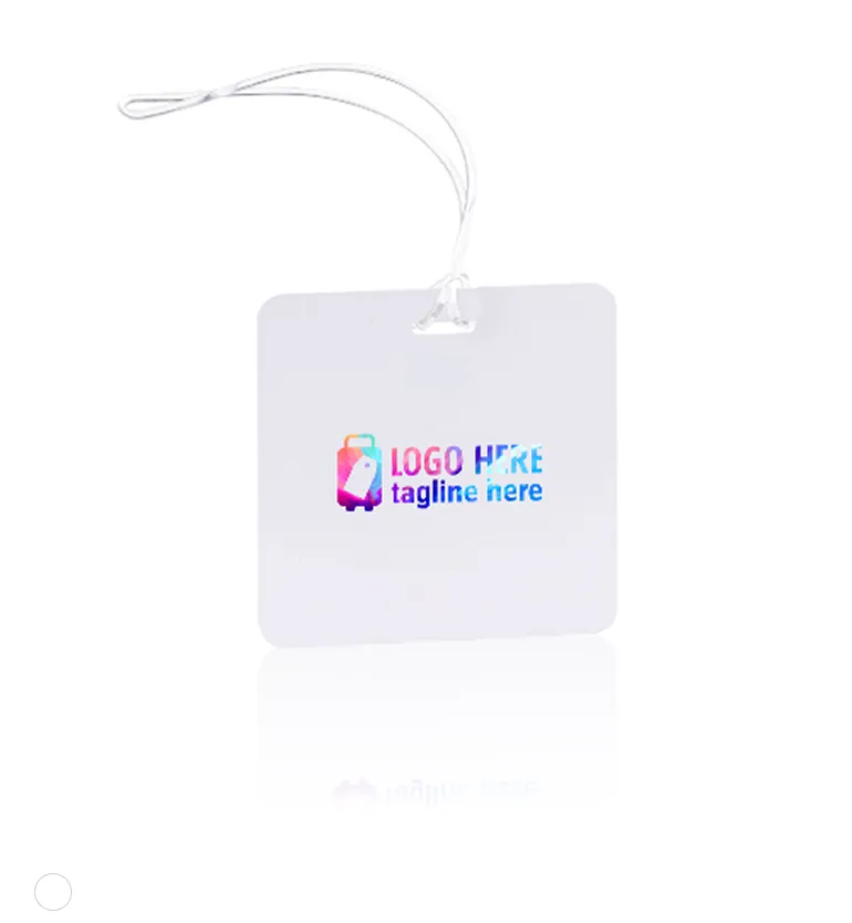 Full Color Square Plastic Luggage Tags With Strap