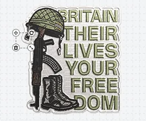 Custom Military Embroidered Patches Template