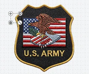 Custom Army Embroidered Patches Template
