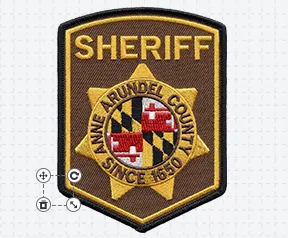 Custom Police Embroidery Patches Template