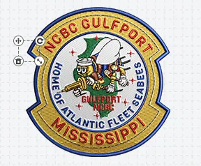 Embroidery Navy Patches Template