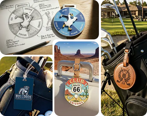 Custom Golf Bag Tags No Minimum