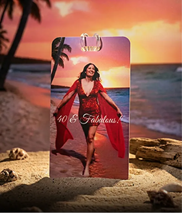 Custom photo tag for birthday celebrations Custom photo tag for birthday celebrations