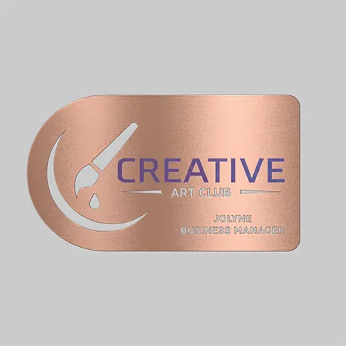 Rose Gold Stainless Steel Business Card