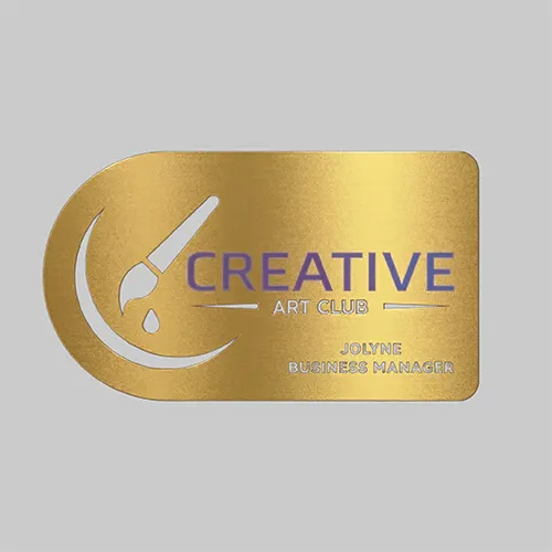 Gold Stainless Steel Business Card