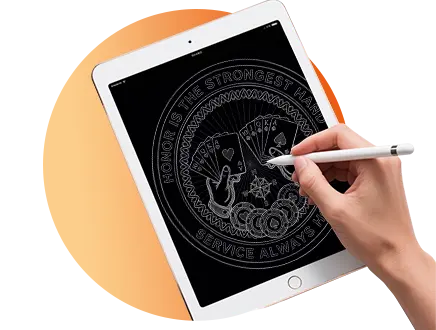 a rough draft or an idea of poker chip challenge coin