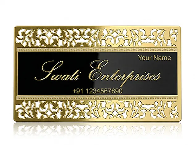 Gold Metal Business Card Templates