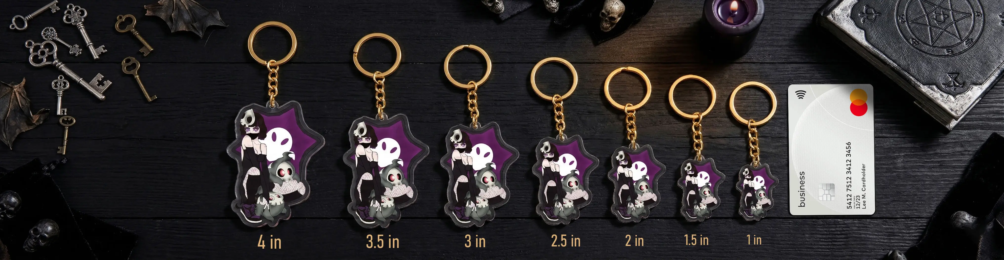 Custom Acrylic Keychains Size Comparison Custom Acrylic Keychains Size Comparison