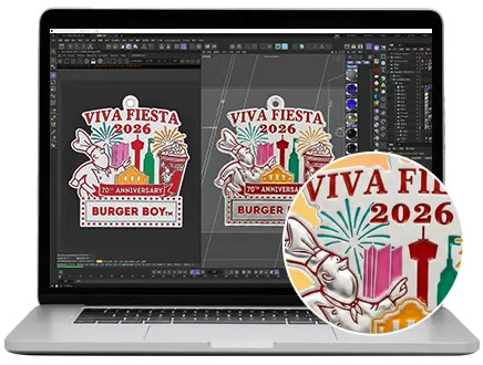 2D Mockup for Your Fiesta Medals