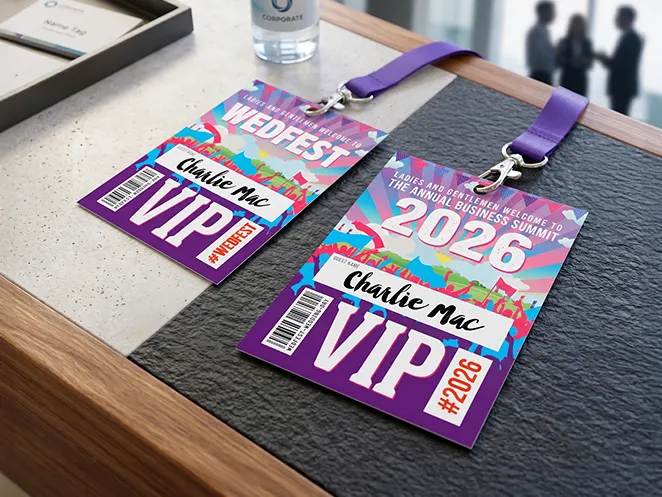 Custom Event Lanyards with PVC Card