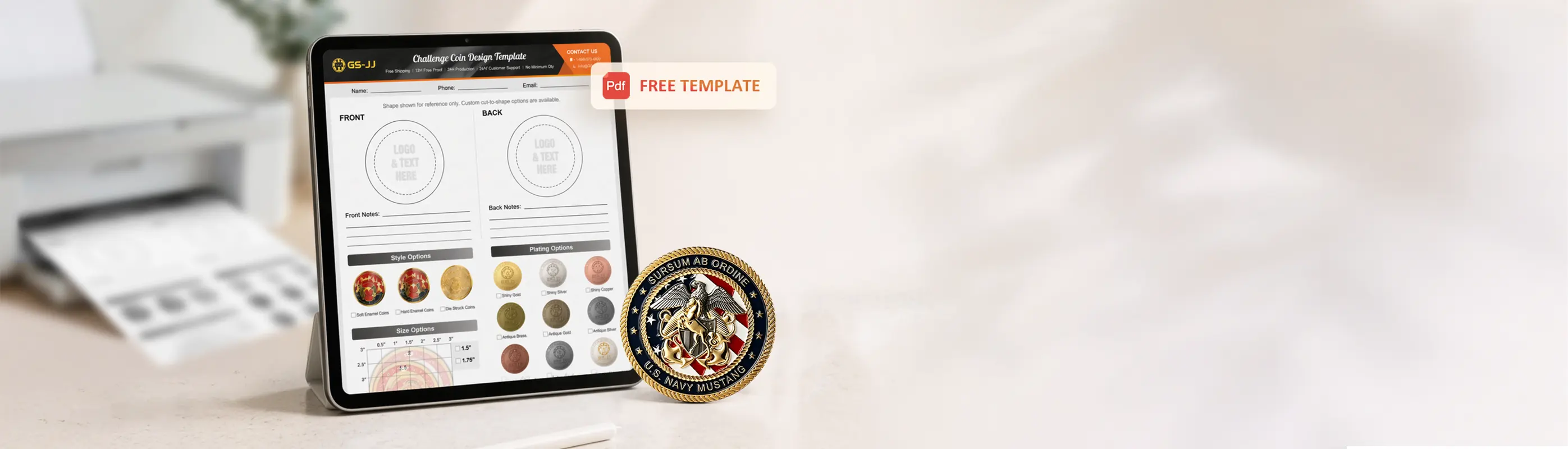 Challenge Coin Design Template