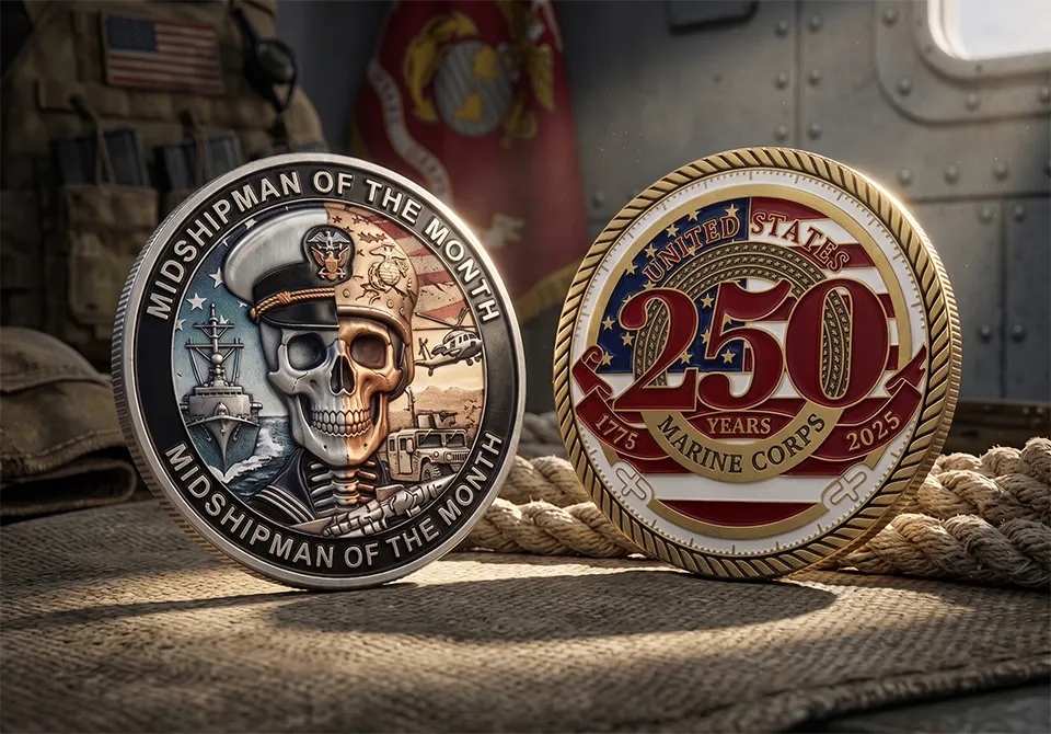 custom marine corps challenge coins