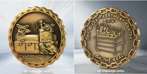 2D Versus 3D Challenge Coins