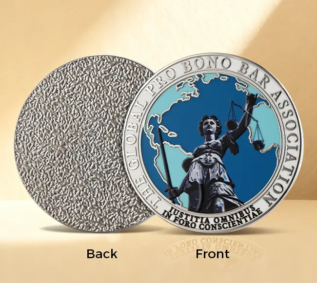 Single sided challenge coin