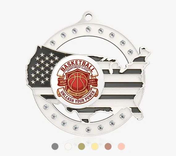 Custom Medals with Rhinestones Custom Medals with Rhinestones