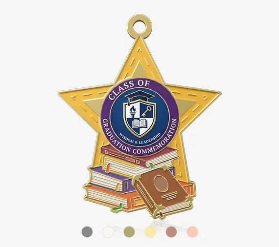 Star Book Custom Medal