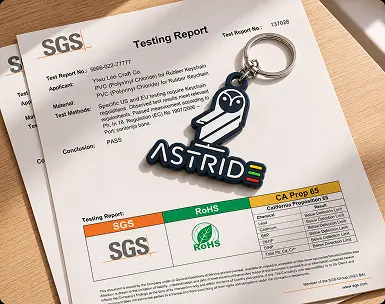 RoHS Compliant PVC Keychain SGS certified PVC keychain