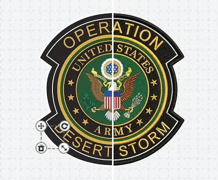 Custom Army Embroidered Patches Template