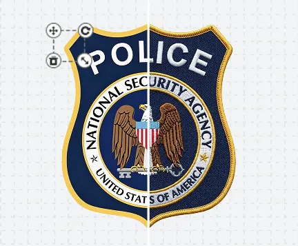 Custom Police Embroidery Patches Template