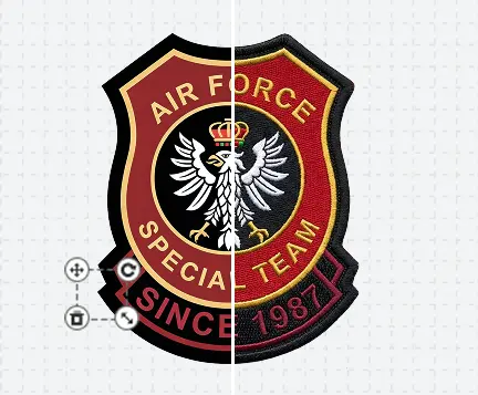 Air Force Embroidered Patches Template