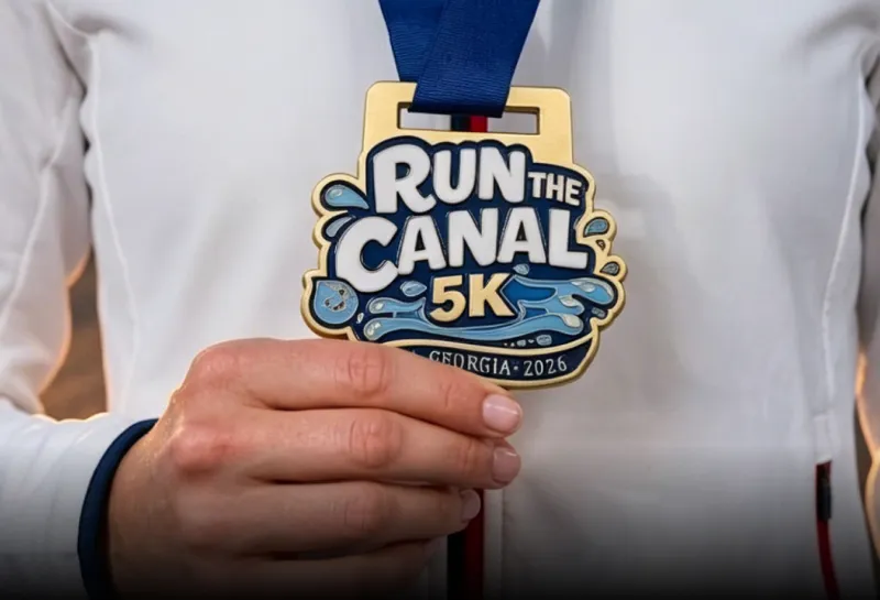 Personalized Medal Worn by an Athlete