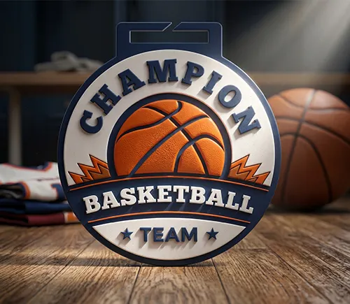 Basketball Champion PVC Medal