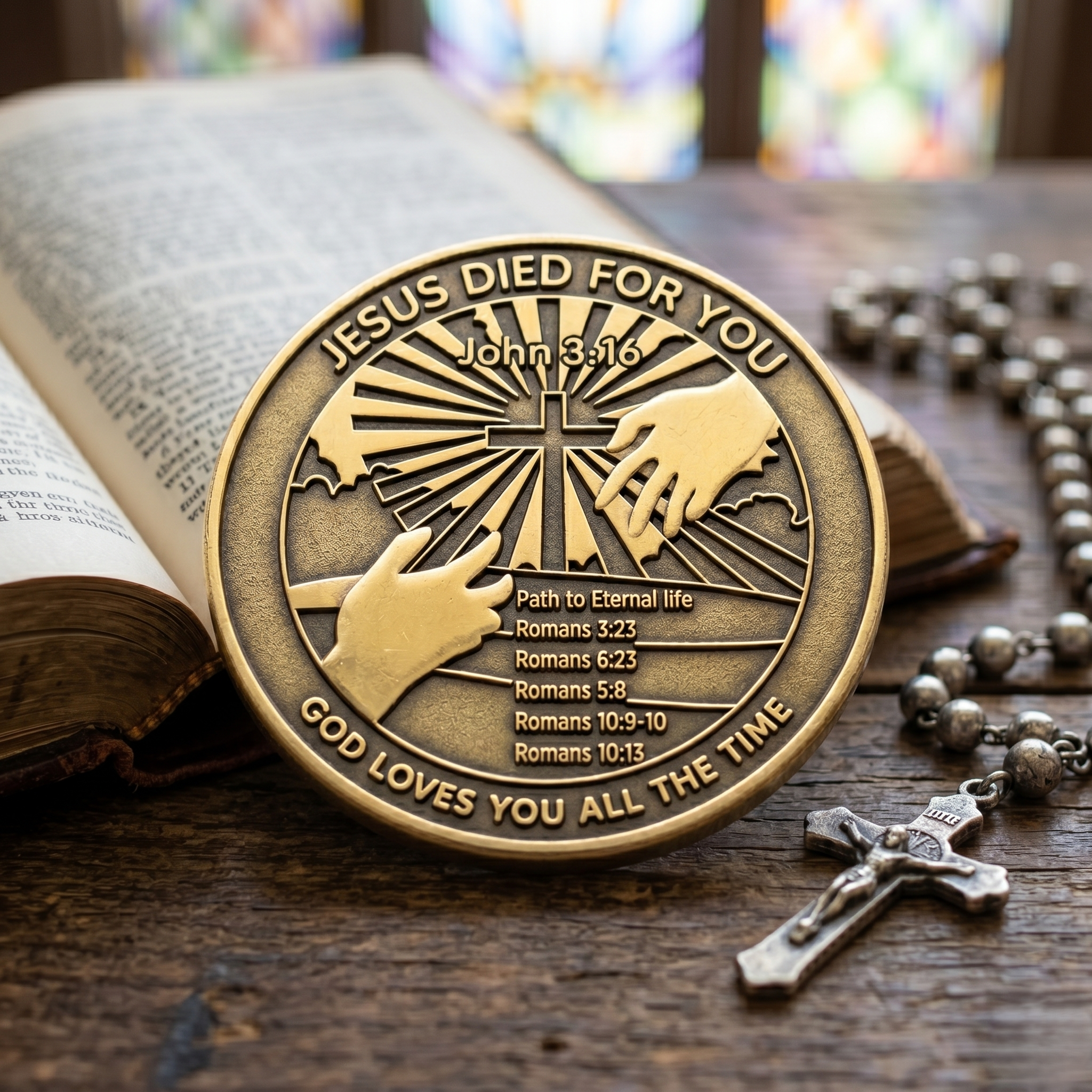 God loves you all the time Christian coins God loves you all the time Christian coins